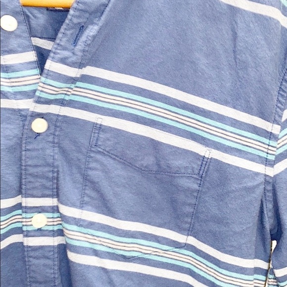 American Eagle Blue Striped Button Down Shirt - Picture 4 of 12